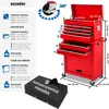 Vozík na nářadí s 10 přihrádkami - červený Náhled obrázku produktu 7