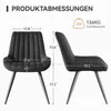Diagrams showing the dimensions of a chair, along with its weight capacity. Voir les images du produit