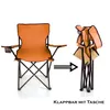 BigDean Faltstuhl ORANGE Campingstuhl Anglerstuhl mit Produktbild-Vorschau 5