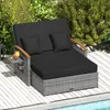 COSTWAY Polyrattan Gartensofa mit Liegefunktion, Produktbild-Vorschau 9