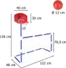 2-in-1-Fußballtor- und Basketballkorb-Set mit 2 Bällen Produktbild-Vorschau 8