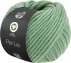 A ball of mint green yarn with a black label wrapped around it. Produktbild-Vorschau