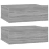 vidaXL Wiszące szafki nocne 2 szt. Szara Sonoma 40x30x15 cm Podgląd zdjęcia produktu 10