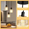 Lampada a sospensione ZMH, vetro, 3 luci, rotonda, attacco Anteprima dell’immagine prodotto 4