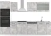 Küchenzeile Vicco R-Line Beton 300 cm mit Hochschrank, ohne Produktbild-Vorschau 1