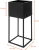 Metall Blumentopf XL schwarz mit Gestell - 32 x 14 cm - Produktbild-Vorschau 2