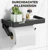 Badezimmer Papierhalter Wandmontage, Schwarz Aluminium, Produktbild-Vorschau 4