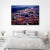 Leinwandbild prag bei nacht architektur 90x60 cm Feeby lila Produktbild-Vorschau 2
