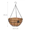 Set di 3 vasi sospesi Relaxdays, cesto in metallo e inserto Anteprima dell’immagine prodotto 4