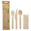 Bestecksets, Holz "pure" : Messer, Gabel, Löffel, Serviette Produktbild-Vorschau 3