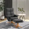 HOMCOM Relaxsessel mit Hocker Fernsehsessel 360° drehbar Produktbild-Vorschau 11