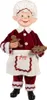Clayre & Eef Weihnachtsdekorationsfigur Elf 15x10x28 cm Rot Produktbild-Vorschau 1