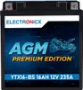Batteria per moto Electronicx YTX16-BS AGM 12 V 16 Ah 235 Anteprima dell’immagine prodotto 1
