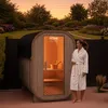 HOME DELUXE Outdoor Sauna CUBE S - Maße: ca. 194 cm x 120 Produktbild-Vorschau 4