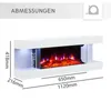 Elektrokamin BALDERIA Lumina - Wandkamin - Weiss Produktbild-Vorschau 6