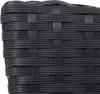 A close-up view of the woven texture of a black chair. Produktbild-Vorschau