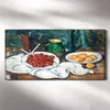 Küche Wohnzimmer Wand Leinwand Uhr 60x30 Stilleben mit Produktbild-Vorschau 2