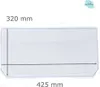 Kühlschrank Einlegeboden - Klarglas 4 mm - 2 abgeschrägte Produktbild-Vorschau 1