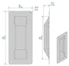 Griffmulde aus verzinktem Stahl, 90 x 200 mm, zum Produktbild-Vorschau 3