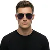 Occhiali da sole da uomo Ferragamo SF308S Nero opaco Anteprima dell’immagine prodotto 3