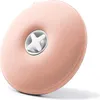 A close-up studio shot of a pink hot water bottle with a white cross-shaped stopper. Produktbild-Vorschau