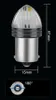 A product shot of an LED light bulb with dimensions and angle indicated. Produktbild-Vorschau