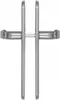 A silver door handle on a white background. Produktbild-Vorschau