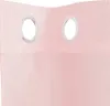 A close-up view of a pink curtain with two grommets. Produktbild-Vorschau