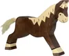 HOLZTIGER Pferd aus Holz - laufend, dunkelbraun Produktbild-Vorschau 1