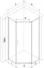 Mexen Exo cabine de douche pentagonale pivotante 100 x 100 Voir les images du produit 8