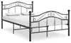 vidaXL Letto in metallo nero 120x200 cm Anteprima dell’immagine prodotto 7