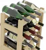 A wooden wine rack filled with wine bottles. Náhled obrázku produktu