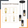 ZMH Pendelleuchte Esstisch Schwarz 3 Flammig E27 Metall Produktbild-Vorschau 2