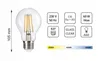 Product information and specifications for an LED light bulb. Produktbild-Vorschau