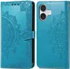 imoshion Custodia pieghevole Mandala iPhone 16 - Turchese Anteprima dell’immagine prodotto 1