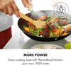 A person is cooking food in a wok on an induction cooktop. Podgląd zdjęcia produktu