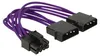 DELOCK Stromkabel 8Pin EPS -> 2x 4Pin Molex 0.15m Produktbild-Vorschau 1