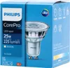 The image shows the packaging of a Philips CorePro LED spot light. Voir les images du produit