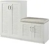 Schuhschrank 'Løten' mit Sitzbank Schuhregal 120 x 36 x 97 Produktbild-Vorschau 3