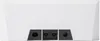 The back of a white Starlink Gen3 router is shown against a white background. There are three ports visible: two Ethernet ports in the center and two power ports on either side. Produktbild-Vorschau