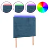 LED Kopfteil Dunkelblau 90x5x118/128 cm Samt Produktbild-Vorschau 1