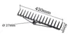 Aqbau® Rechen aus Metall Gartenrechen Rechen Heurechen 16 Produktbild-Vorschau 4