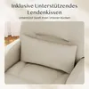 Close-up of a beige chair with a lumbar pillow. Náhled obrázku produktu