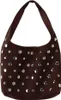 La mia borsa a tracolla con grandi borchie marroni. Anteprima dell’immagine prodotto 1