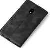 A black flip cover case for a smartphone is shown against a white background. Produktbild-Vorschau