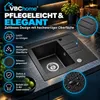 VBChome spoelbak, graniet, zwart, met kraan, 55 x 44 cm, Productafbeelding-voorbeeld 4