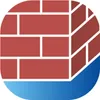 A stylized representation of a brick wall with a blue base, set against a white background. Anteprima dell’immagine prodotto