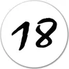Huuraa Aufkleber 18 Geburtstag 10cm rund Sticker Produktbild-Vorschau 1