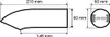 Technical drawing with dimensions of a car exhaust tip. Podgląd zdjęcia produktu