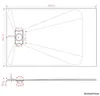 SMC Duschwanne 140x90cm weiß Steinoptik mit Ablaufgarnitur Produktbild-Vorschau 7